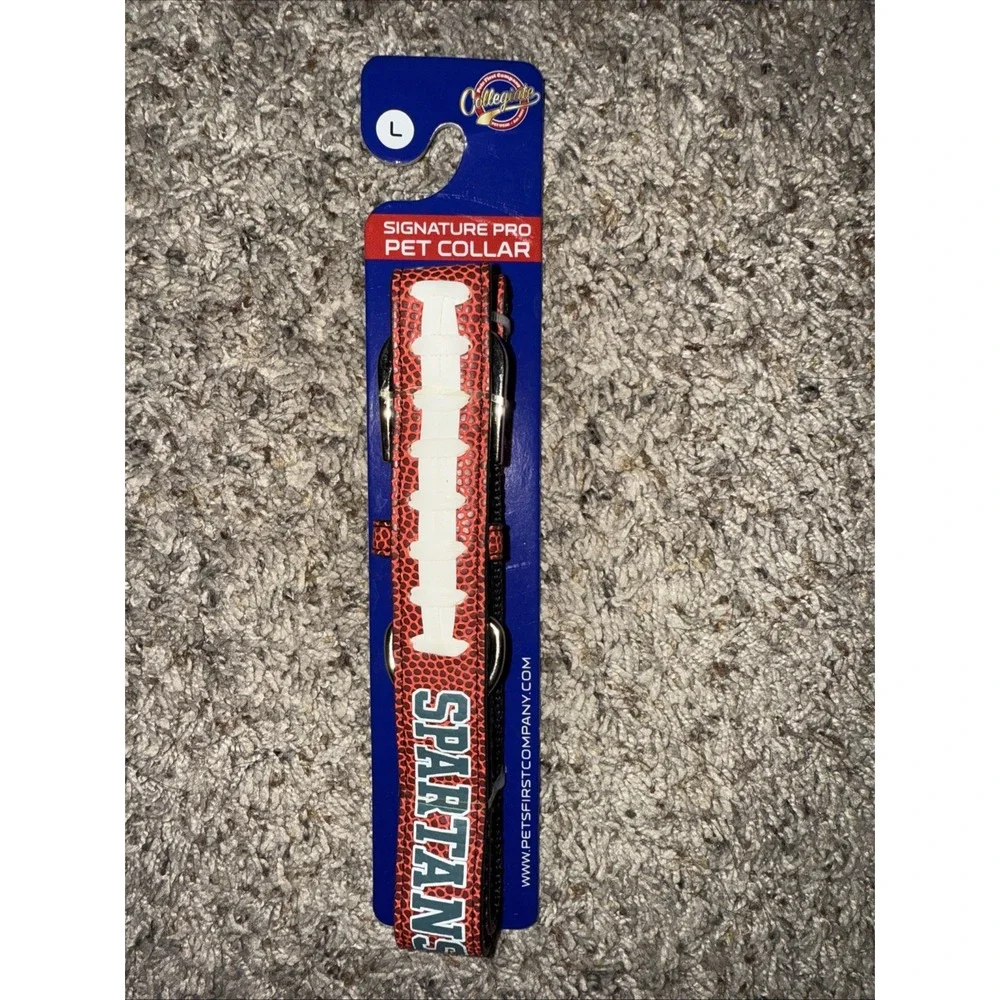 NWT Signature Pro Michigan State Spartans Pet‎ Collar Dog LARGE